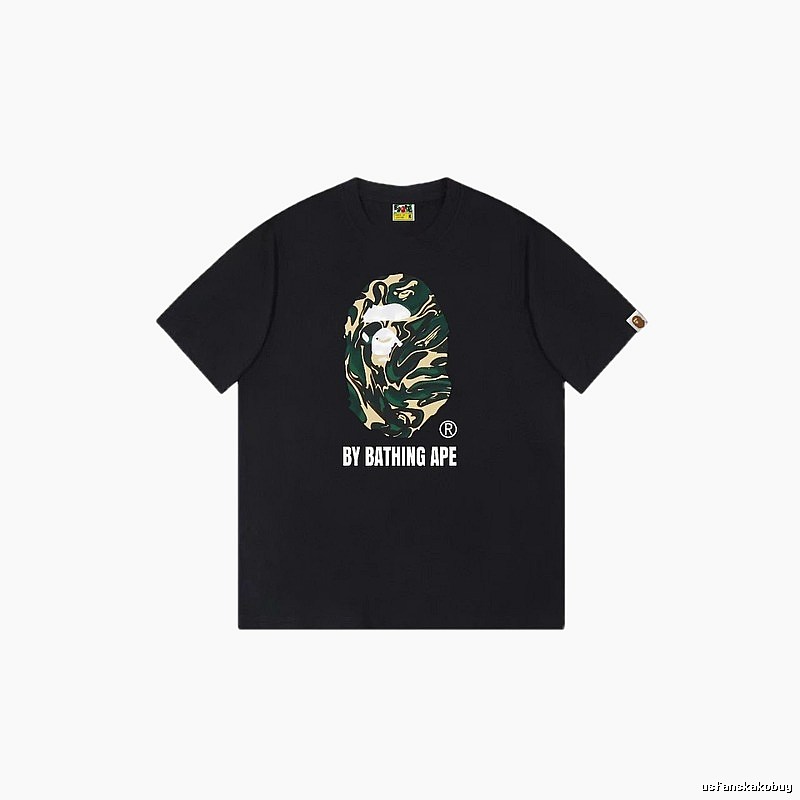 Bape camouflage style black T-shirt