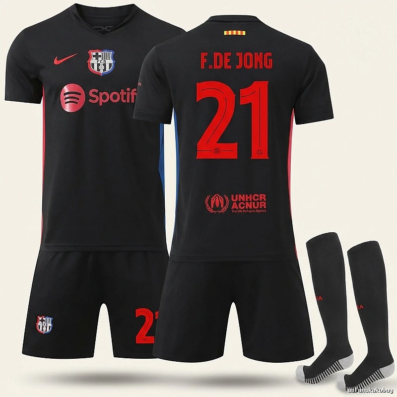 Barcelona De Jong series black jerseys
