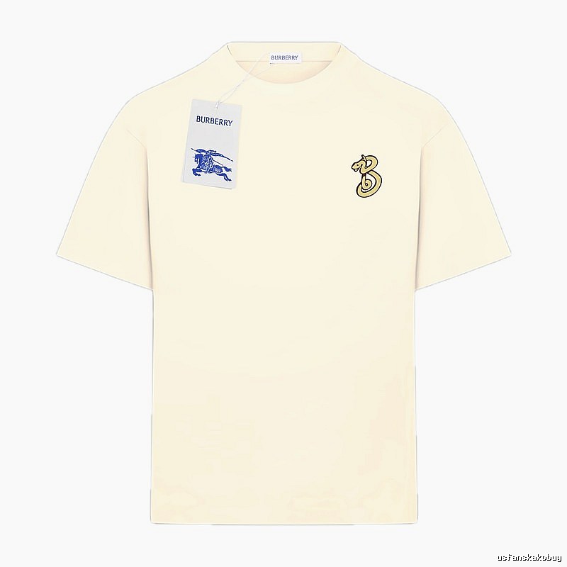 BURBERRY Classic and Simple Style Beige T-shirt