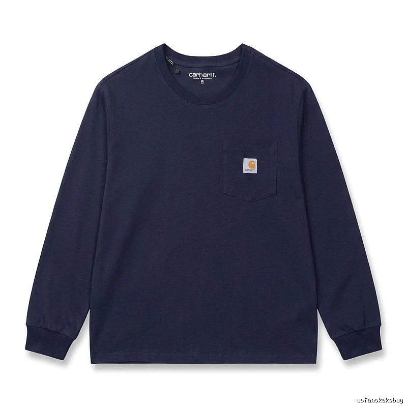 Carhartt basic simple navy long-sleeve