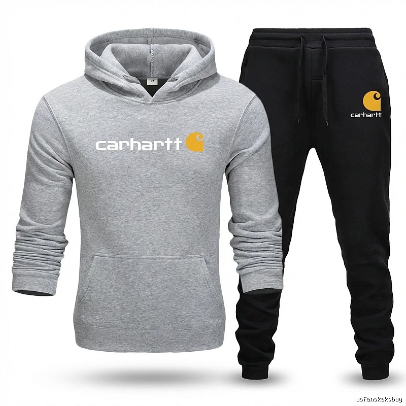 Carhartt casual gray and black sportswear set