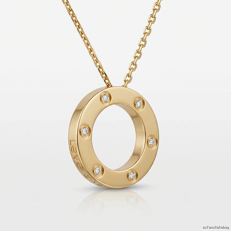 Cartier LOVE series gold necklace