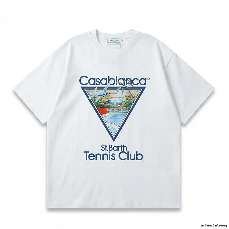Casablanca Printed Casual White T-shirt