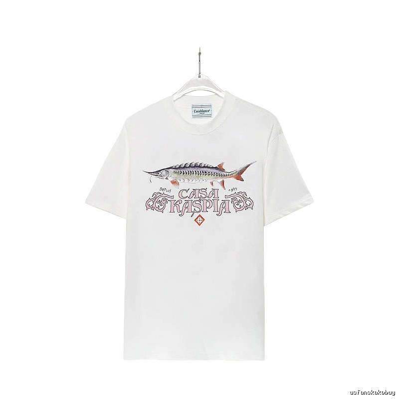 Casablanca - printed retro - style white T - shirt