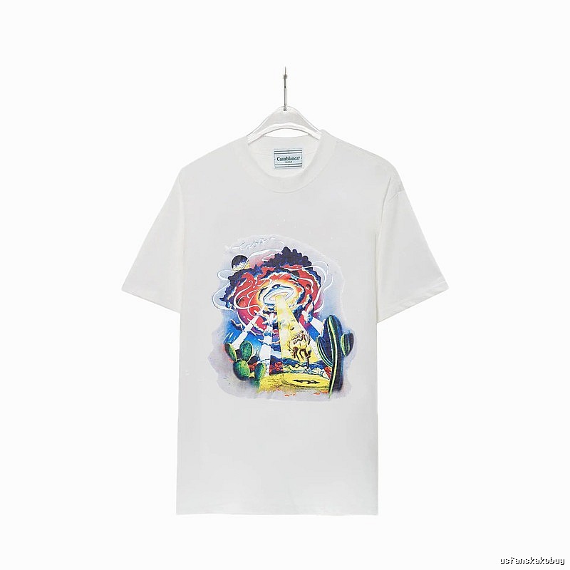 Casablanca Printed Trendy White T-shirt