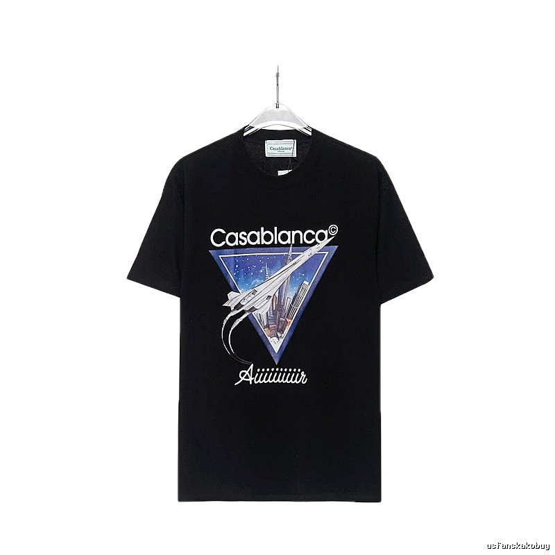 Casablanca Starry Sky Triangle Wind Black T-shirt