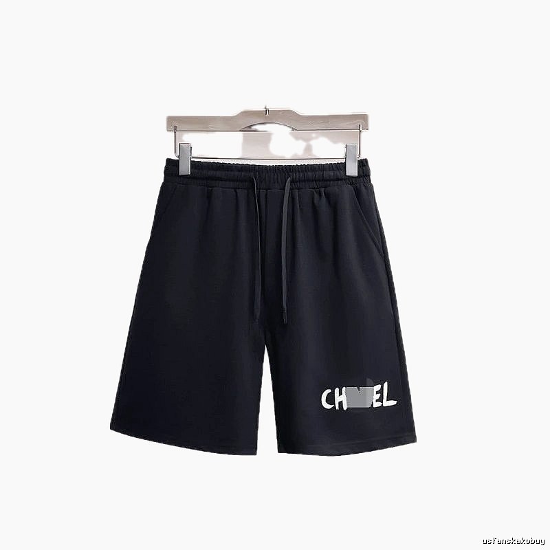 Chanel Classic Printed Casual Style Black Shorts