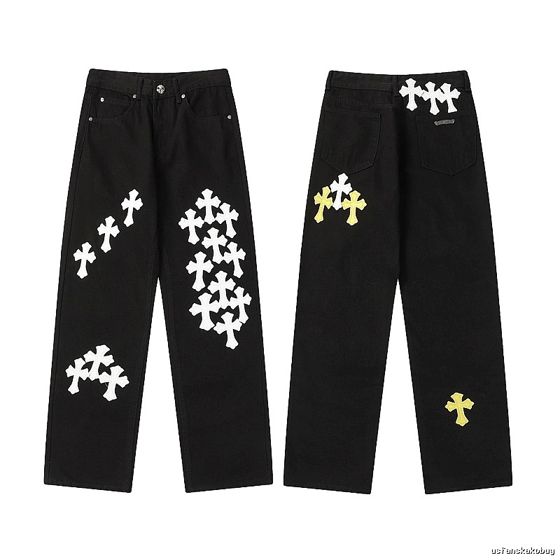 Chrome Hearts Lightweight Graphic jeans Light Denim Jeans for Gift Ideas