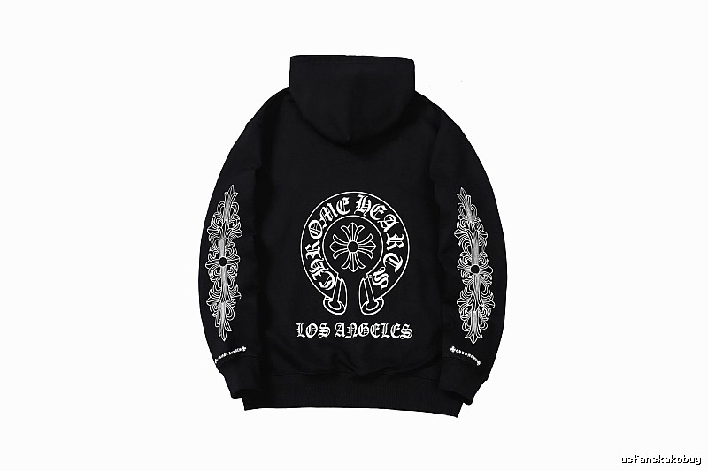 Chrome Hearts Travel Cross graphic hoodie Black Blue Cross with Modern Look