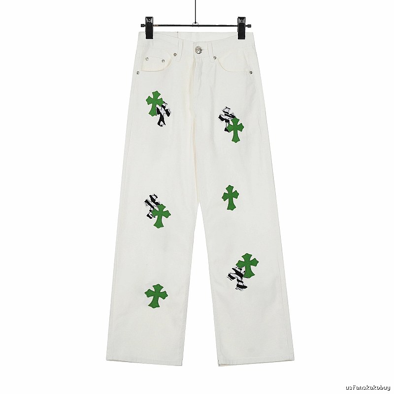 Chrome Hearts Travel Graphic jeans Light Denim Jeans with Modern Look