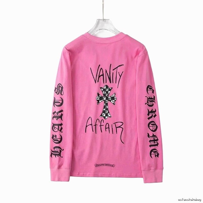 Chrome Hearts trendy and cool pink sweatshirt