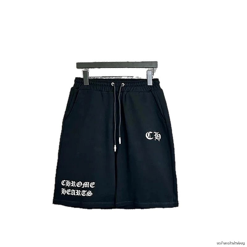 Chrome Hearts trendy and cool style black shorts