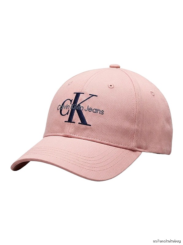 CK minimalist style pink baseball cap