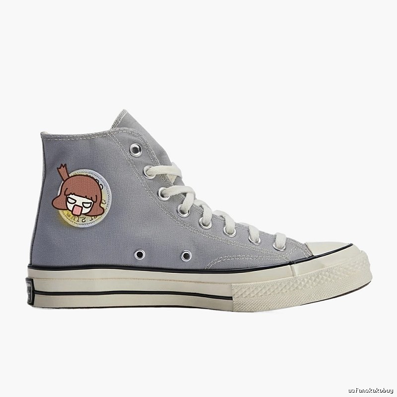 Converse Cartoon Style Light Gray High-top Shoes