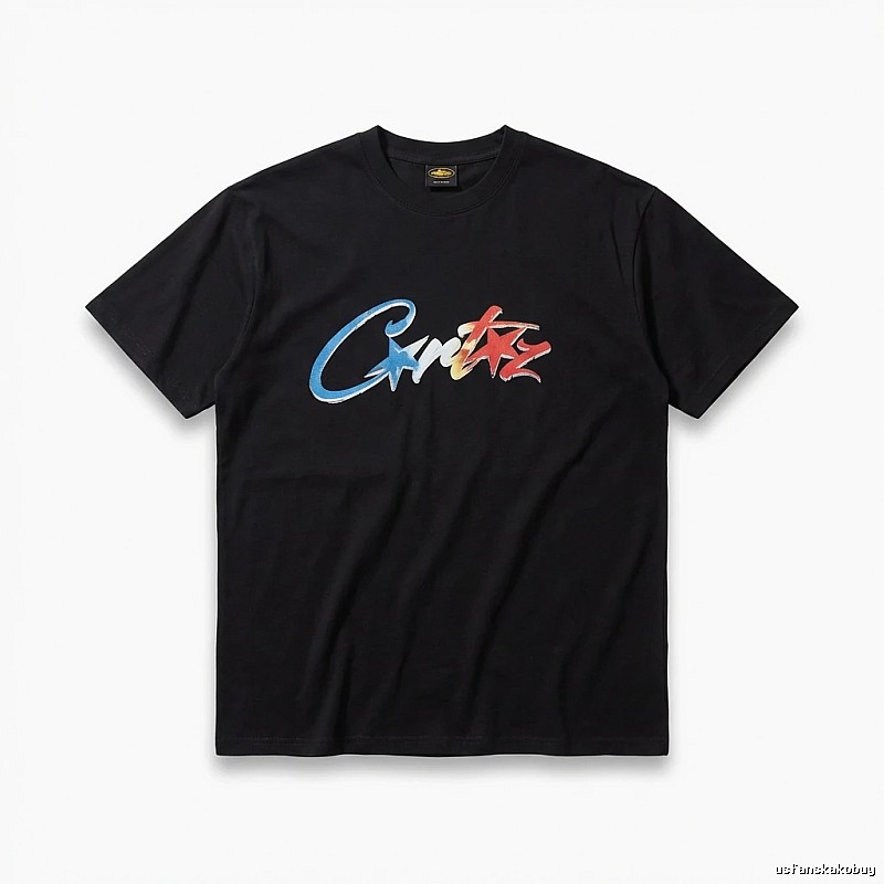 Corteiz Printed Trendy Black T-shirt