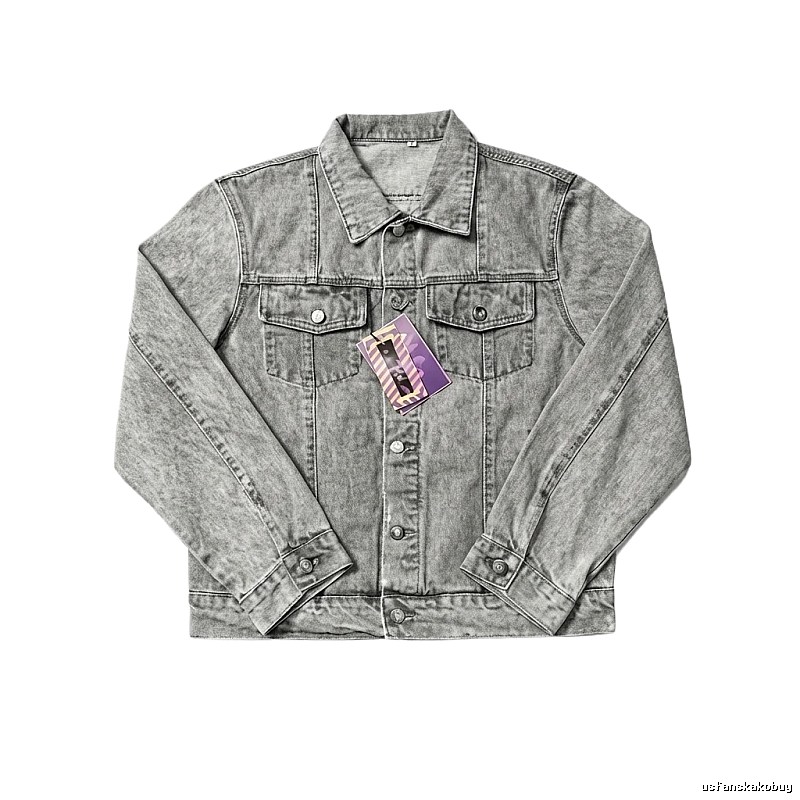 Corteiz Washed Grey Denim Jacket