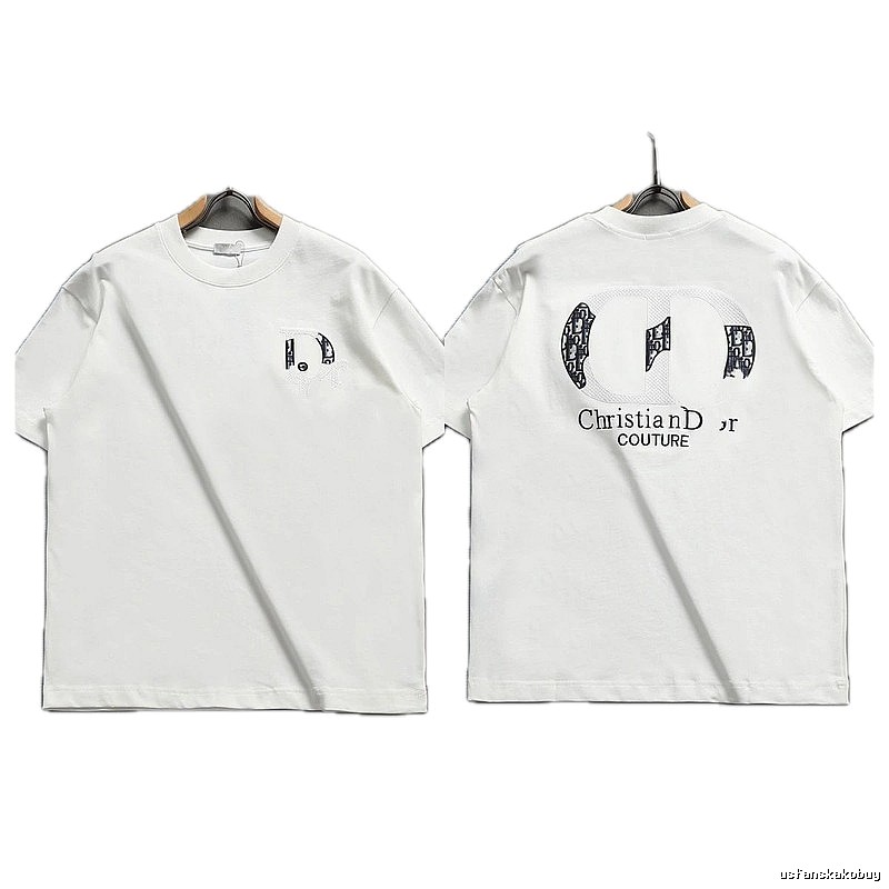 Dior Couture Monogram-style White Short-sleeve T-shirt