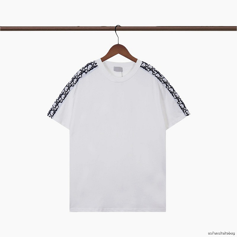 Dior Monogram Logo Tape Casual White T-Shirt