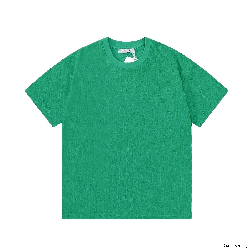 Dior Oblique Collection Casual Green Short-sleeve T-shirt