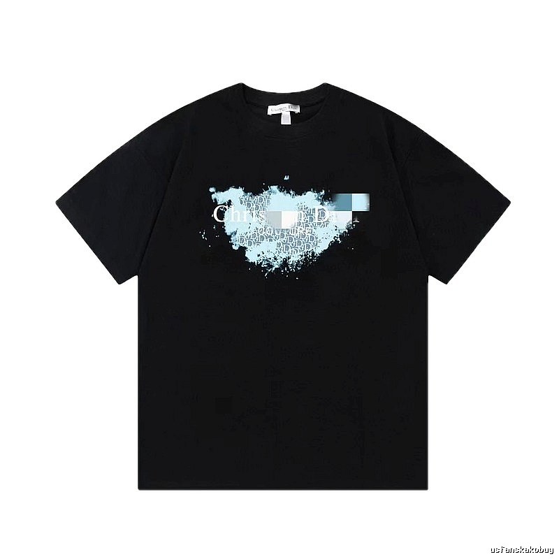 Dior Vintage Gradient Monogram Black Short-sleeve T-shirt