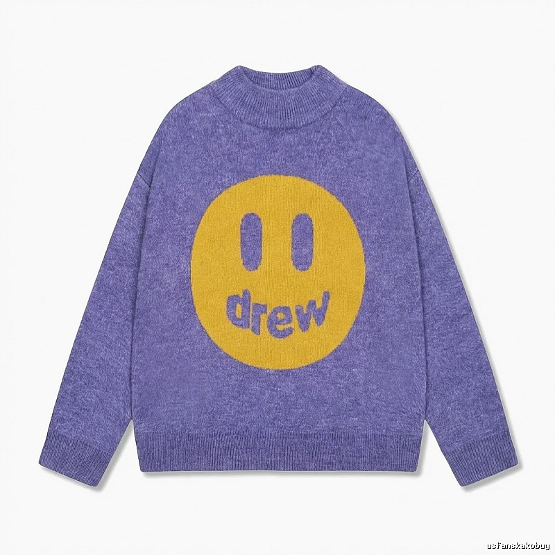 DREW Smiley Purple Sweater