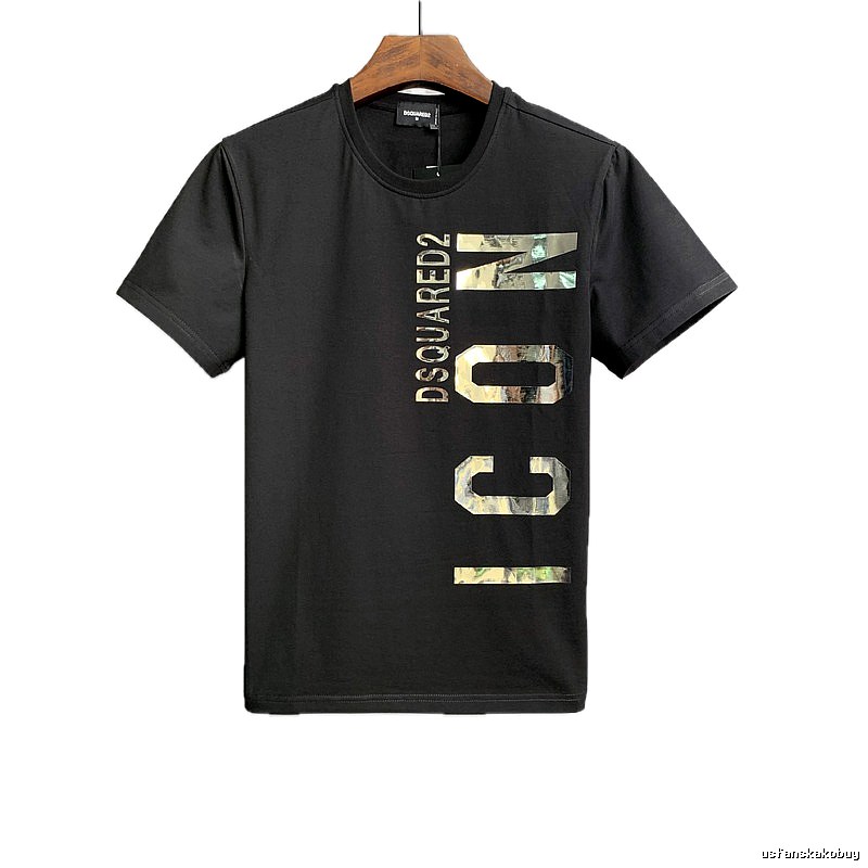 DSQ ICON Streetwear Black Short-sleeve T-shirt