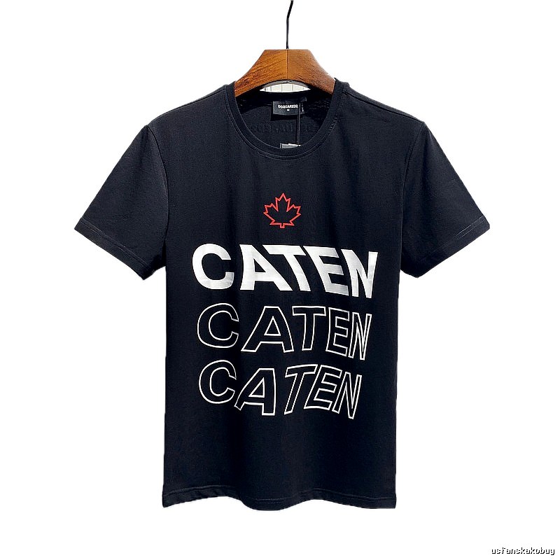DSQ2 CATEN Printed Trendy Black T-Shirt
