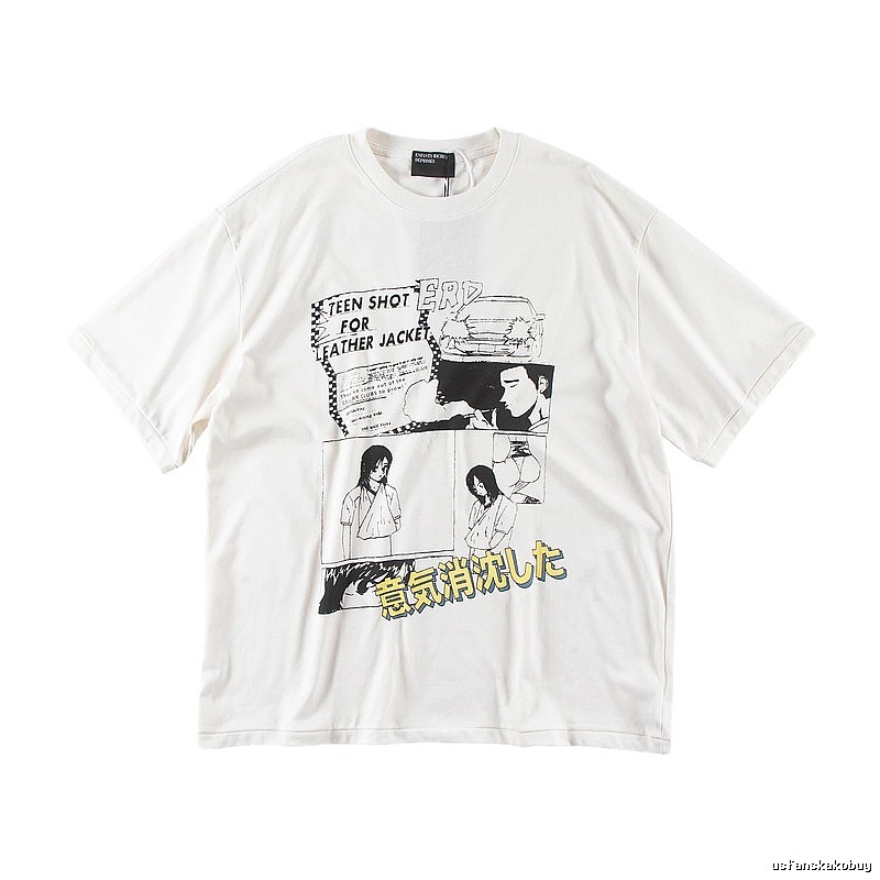 ERD Comic Print Street Style Off-white T-shirt