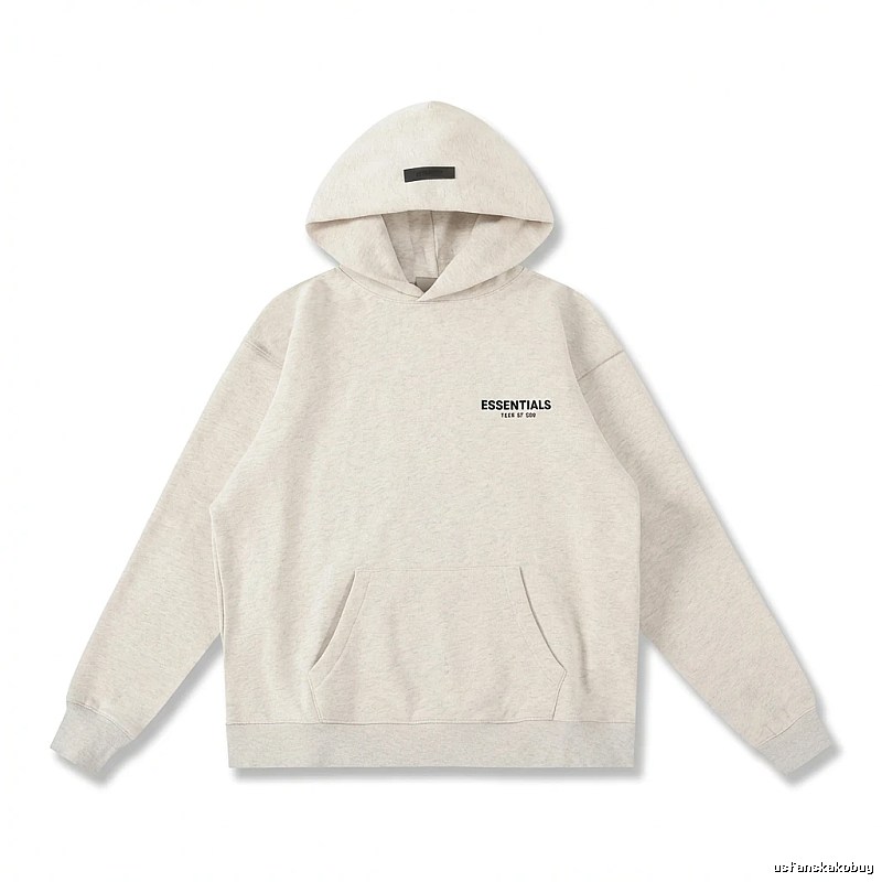 ESSENTIALS minimalist light beige hoodie