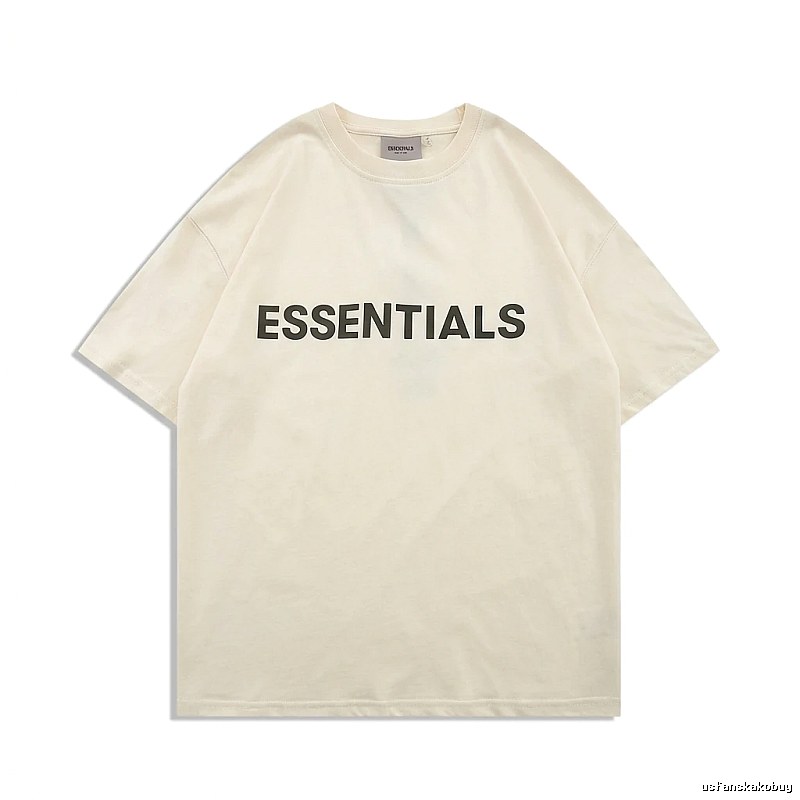 ESSENTIALS minimalist style beige T-shirt