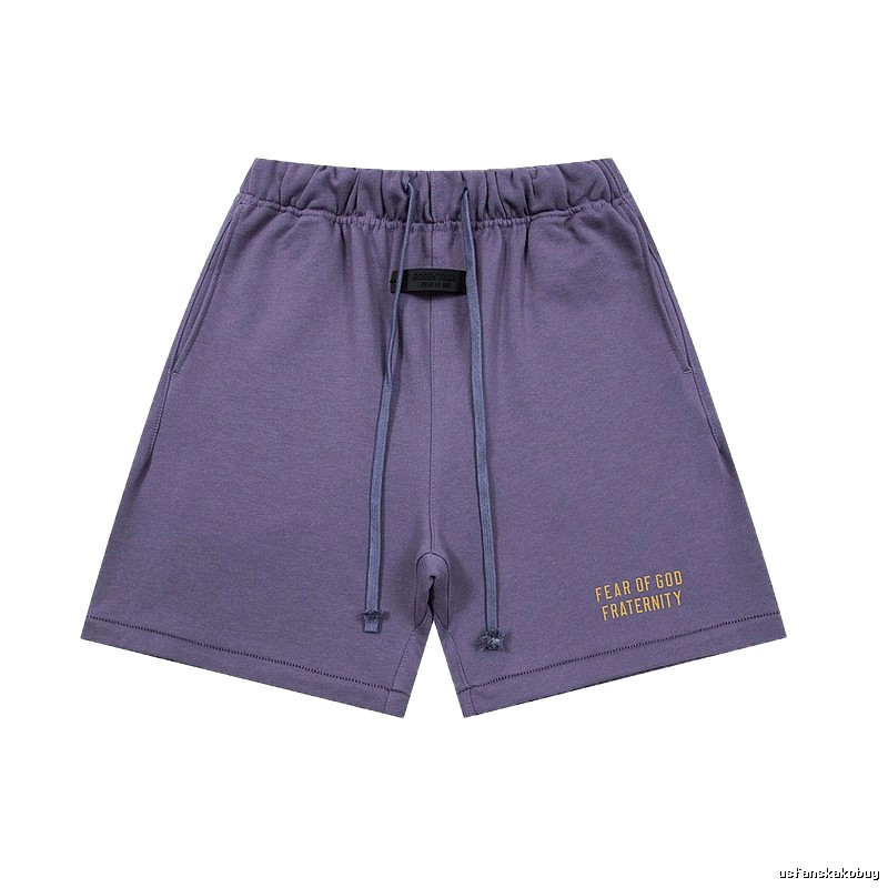 ESSENTIALS minimalist style light purple shorts