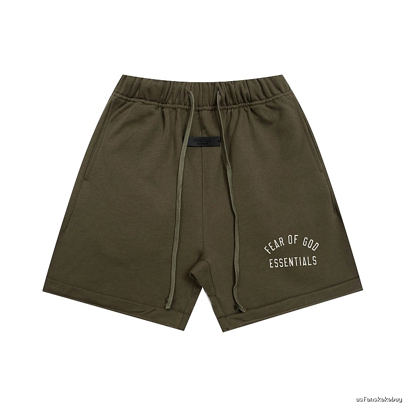 ESSENTIALS trendy brand army green shorts