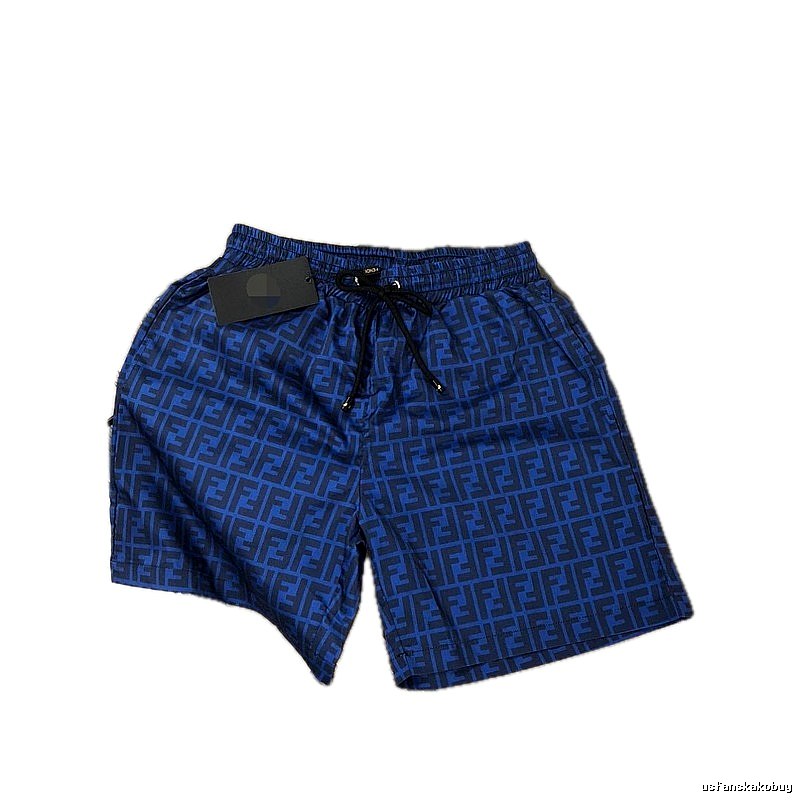 Fendi FF Monogram Streetwear Dark Blue Shorts