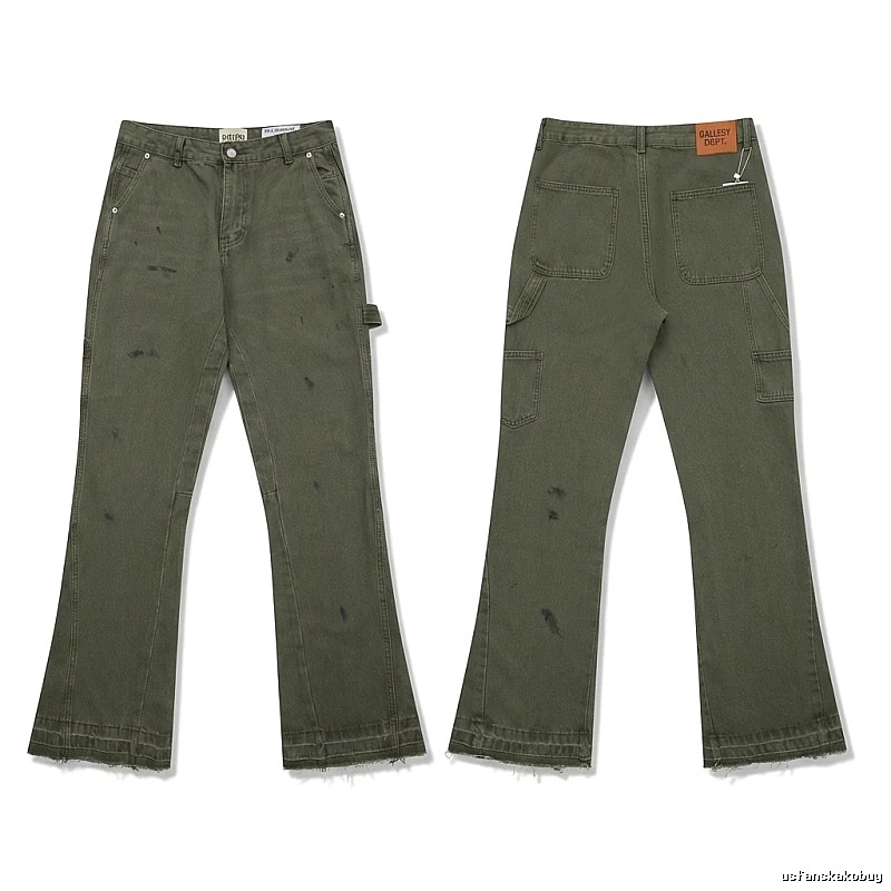 Gallery Dept. Distressed Style Military Green Utility Pants