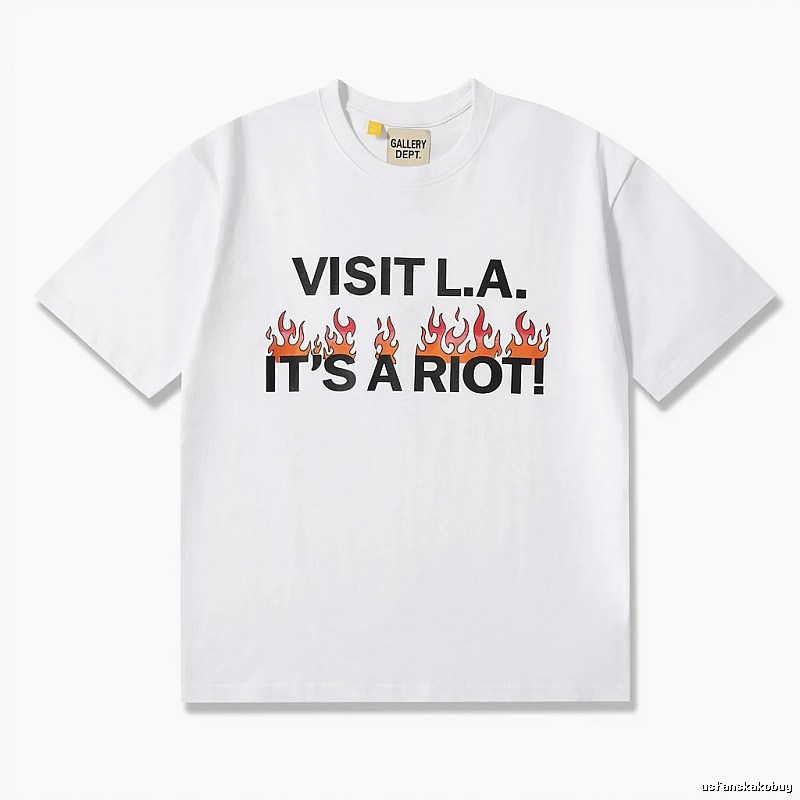 Gallery Dept Flame Print White T-shirt