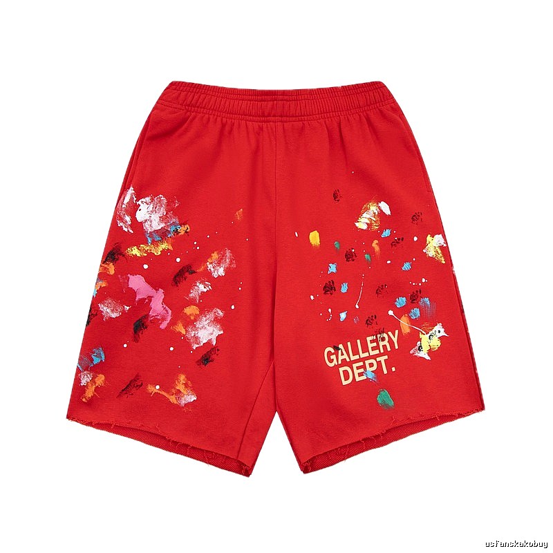 Gallery Dept Graffiti Style Red Shorts