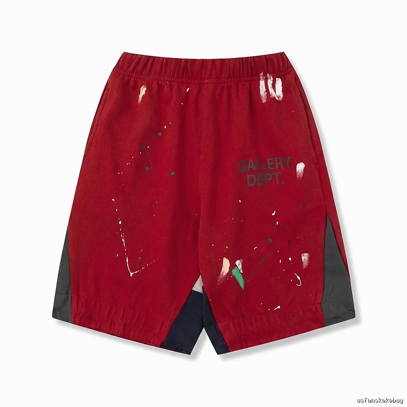 Gallery Dept Red Graffiti Style Shorts