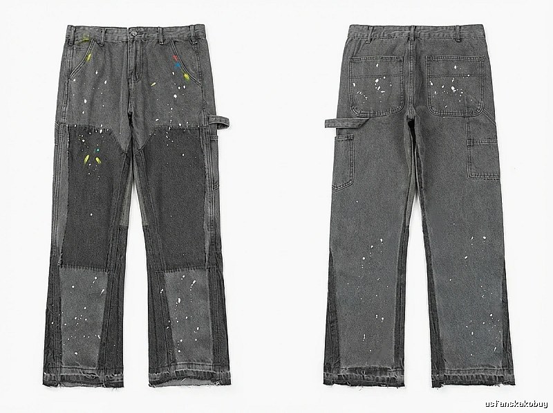 Gallery Dept. Stitched Graffiti Style Grey Pants