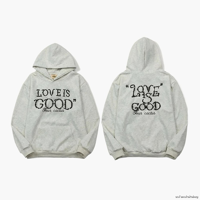 GOODBRAND LOVE Series Trendy and Cool White Hoodie