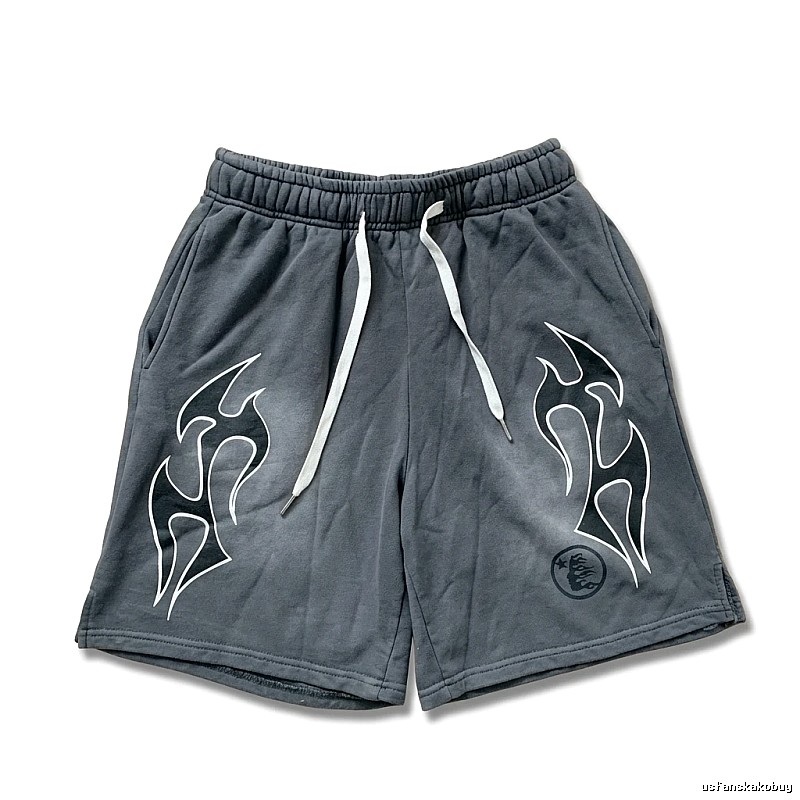 Hellstar Flame Wind Grey Shorts