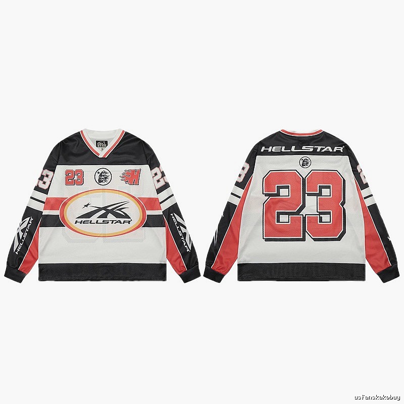 Hellstar No.23 American Street Style Black and Red Jersey