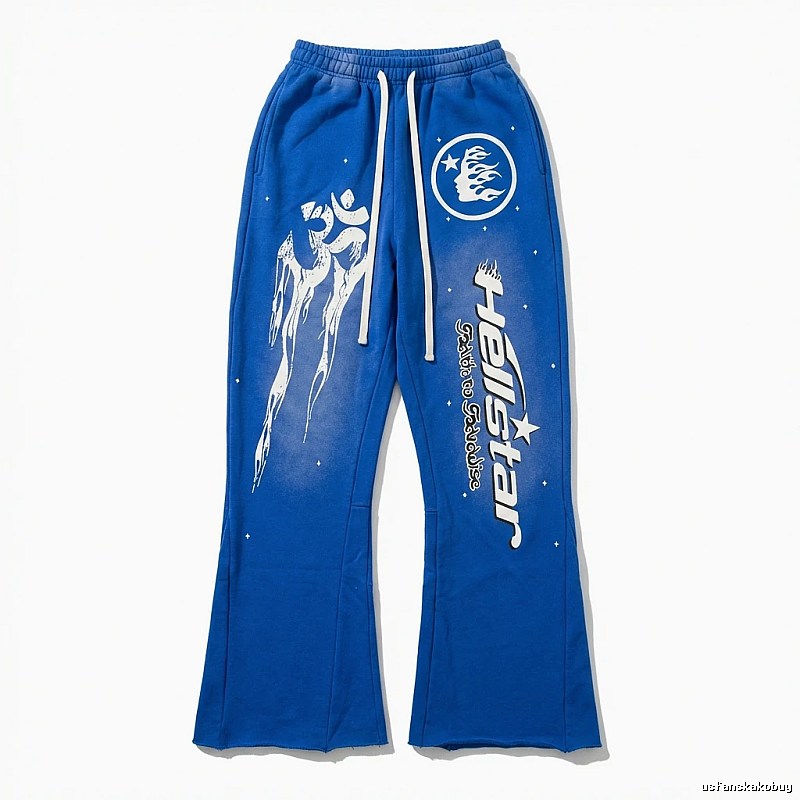 Hellstar Trendy Blue Casual Pants