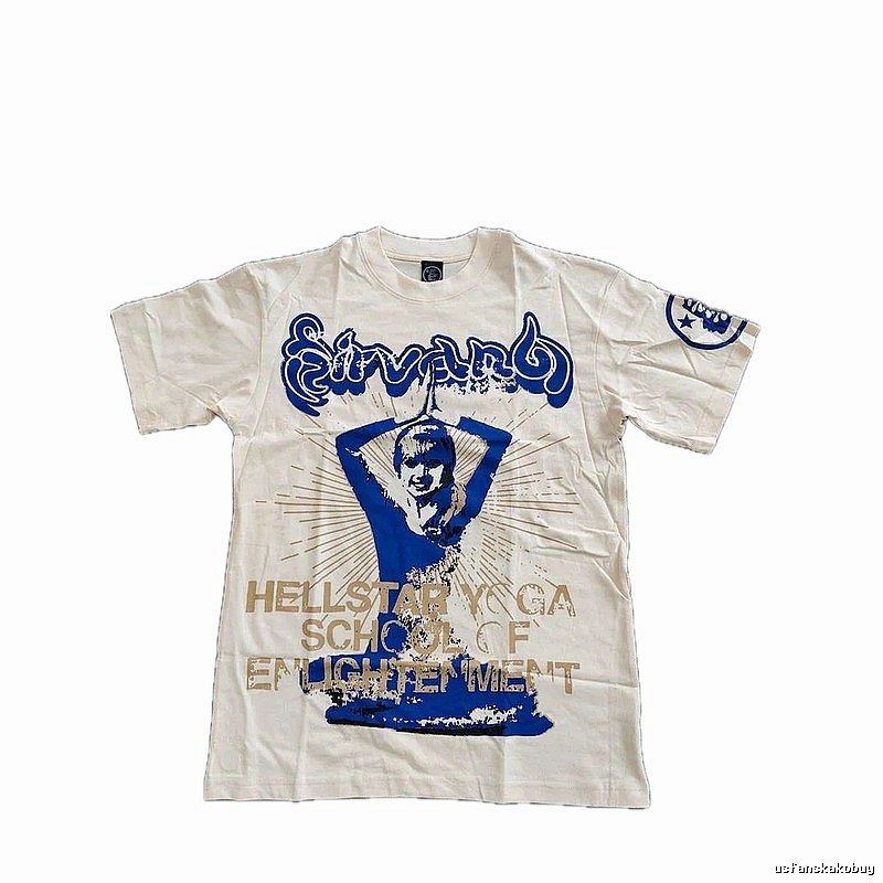 Hellstar Yoga Collection Vintage Style Off-white T-Shirt