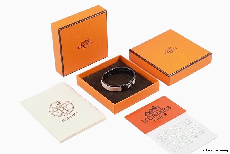 Hermes classic black and white bracelets