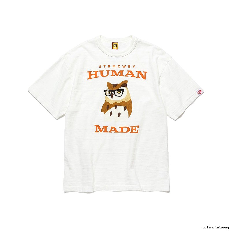 HUMAN MADE Owl Print Vintage White T-Shirt