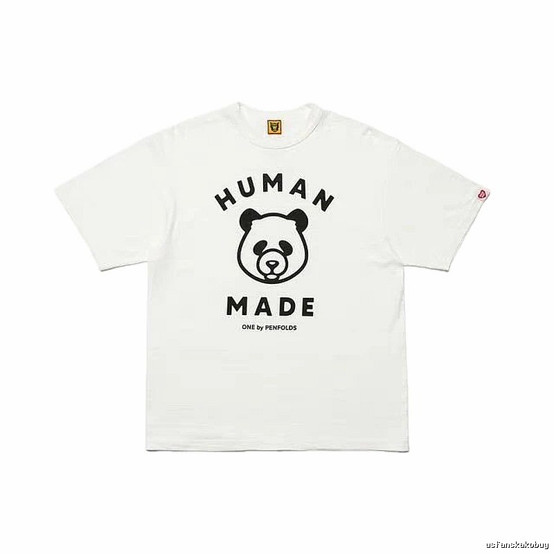 HUMAN MADE Panda Print Japanese Streetwear White Short Sleeve T-Shirt