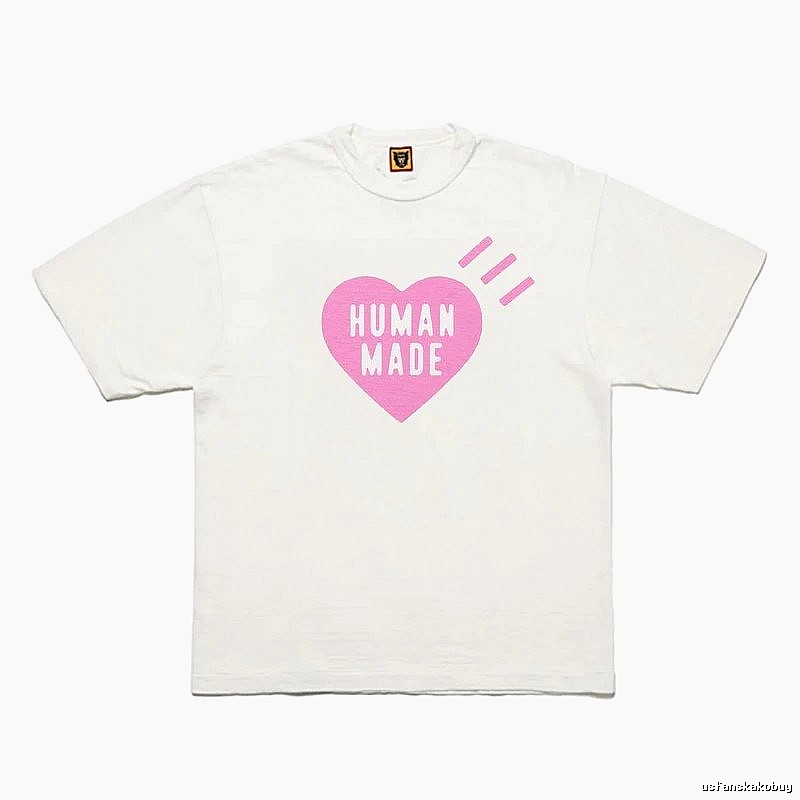 Human Made Patterned Heart logo T-shirt Black Green Human with Polished Detail