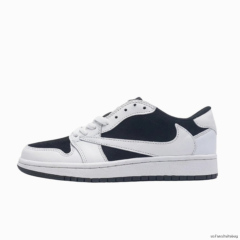 Jordan AJ1 Black and White Trendy Sneakers