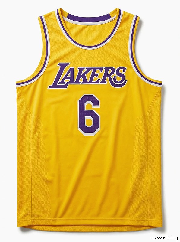 LBJ's No. 6 yellow jersey of the Lakers.