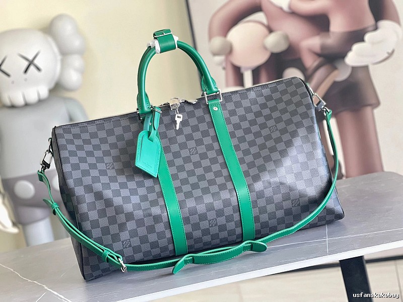 Louis Vuitton Duffel Bag with Gray Damier Duffel for Streetwear Looks
